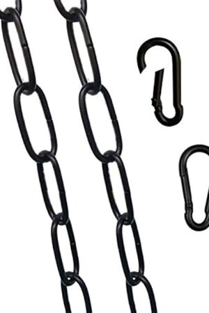 6 Feet Black Finish Metal Looping Chain Hanging Lighting Chain