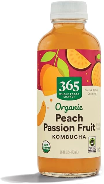 365 by Whole Foods Market, Organic Kombucha, Peach Passionfruit, 16 Fl Oz