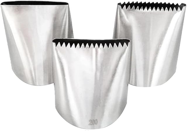 Cake Icer Tips, Large Decorating Icing Tips, Round Opening, Stainless Steel, Silver, 3 Pcs