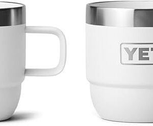 YETI Rambler 6 oz Stackable Mug, Stainless Steel, Vacuum Insulated Espresso/Coffee Mug, 2 Pack
