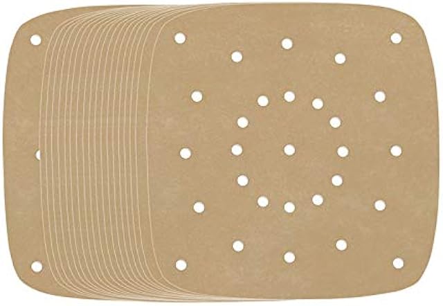 Air Fryer Parchment Paper, Set of 200, 8.5 Inch Unbleached Perforated Square Air Fryer Liner Sheets for Airfryer, Steaming Basket and More(7.5/8.5/9.5in Available)