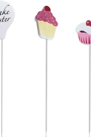 3 Pcs Cake Tester Needle Stainless Steel Cake Testing Probe Cake Tester for Baking,Home Bakery Muffin Bread Skewer Cake Testing Stick
