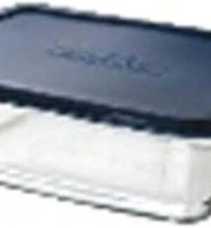Anchor Hocking 11 Cup Rectangular Glass Bakeware Dish W/blue Lid 85914L10X