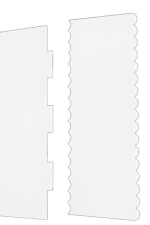 4 Pack Clear Cake Combs, Clear Acrylic Cake Smoother Scraper, Clear Acrylic Cake Scraper, Large Clear Acrylic Cake Scraper, Acrylic Cake Scraper Set, Clear Acrylic Cake Scraper Cake Decorating
