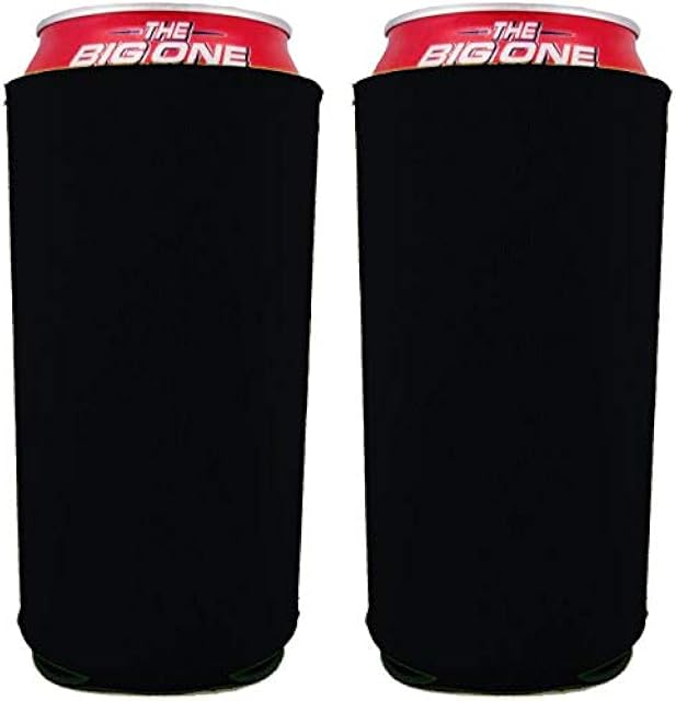 Blank Neoprene 24 oz. Can Coolie (2 Pack, Black)