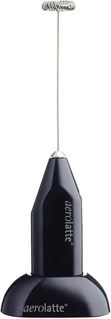 Aerolatte Milk Frother with Counter Stand, The Original Steam-Free Frother, Black