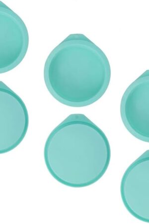 6-Pack Silicone Cake Molds 4 Inch Round Cakes Pans Green Baking Pan Set Silicone Baking Mold DIY Rainbow Cakes and Round Resin Coaster Molds, 0.8 Inch Deep (Green)