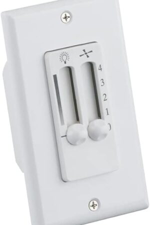 Westinghouse 7787300 Ceilng Fan and Light Wall Control , White