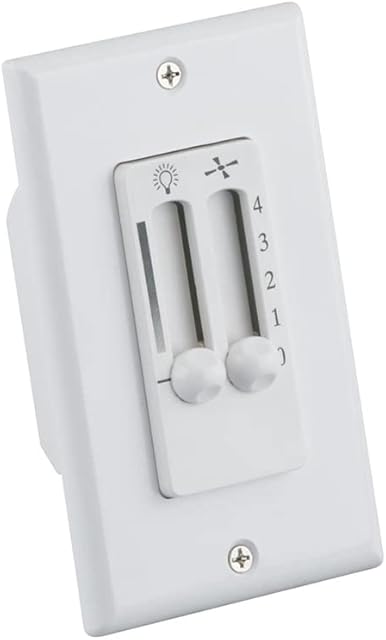 Westinghouse 7787300 Ceilng Fan and Light Wall Control , White