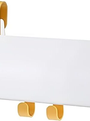 Bunk Bed Shelf for Top Bunk Kids Bunk Bed Accessories Caddy, Dorm Book Holder Bedside with Hooks For Bed Rail, 11 lbs Capacity, White, Plastic