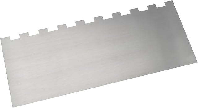 Cake Scraper Smoother 10 inch, Stainless Steel Metal Icing Smoother for Tall Cake Decorating #2 Stripe Edge Layering