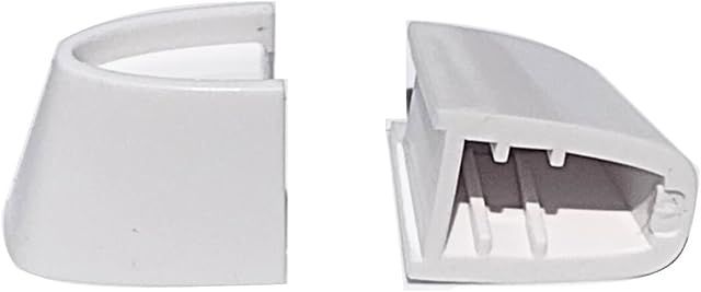 Compatible replacement pair (2 pieces) of split knobs for Lutron Skylark dimmers & fan control (WHITE)