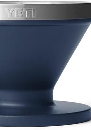 YETI Pour Over Coffee Maker Accessory Ramblers, Designed for Perfect Coffee Extraction Anywhere, Stainless Steel, fits any V60 Filter, Navy