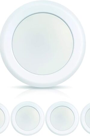 ECOELER 6 Inch Low Profile Surface Mount Disk Light Fixture 16.5W 5000K Daylight