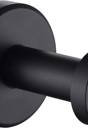 APLusee Matte Black Wall Mount Robe Towel Hook Stainless Steel