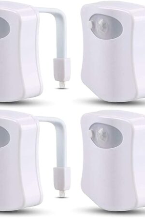 4 Pack Color Changing Toilet Night Light Motion Sensor Led Toilet Motion Activated Led Washroom Night Lamp(8 4)