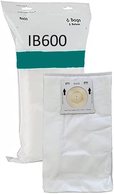 6 IB600 Replacement HEPA Bags Compatible with Kenmore Intuition Upright Pet Friendly Lift-Away Carpet Vacuum Cleaner BU4022 - BU4021 - BU4020 - BU4018- BU4050