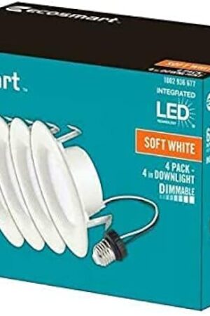EcoSmart 4 in. White Recessed Trim Soft White