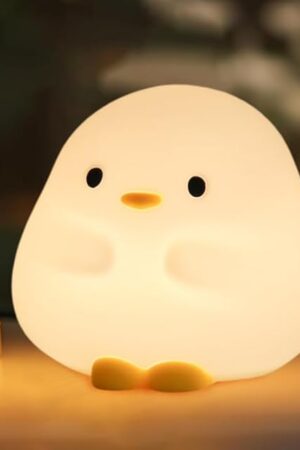 Cute Duck Night Light for Kids,Duck Squishy Lamp for Girls,Super Cute & Soft Touch Silicone Lamp for Bedrooms Nursery,Unique Kids Room Decor Gift Toy for Boys Girls Women(2 Levels)