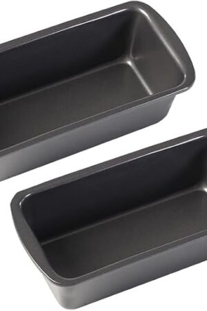 2PCS Small Loaf Pan for Baking Bread, 1lb Bread Loaf Tin, 7.5 x 3.5 x 2.4 inch Banana Bread Pans, Non-Stick Meatloaf Pan, Rectangular Bread & Loaf Tins for Ovens Air Fryer