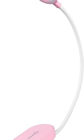 VAVOFO Rechargeable Book Light, 14 LEDs Eye Care Clip On Amber Reading Light for Bookworms Reading in Bed with 9 Colors 9 Brightness (Pink)