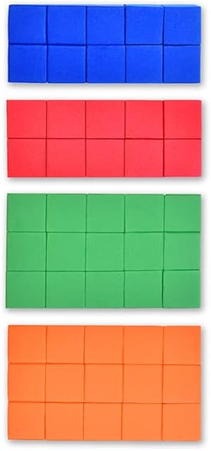 The Craft Supply Foam Cubes Blue, Red, Green, Orange - 50 Count