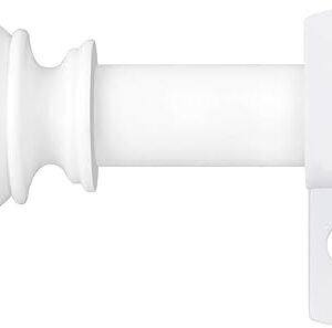 White Curtain Rods for Windows 28 to 48 Inch, 5/8" Diameter Heavy Duty Metal Splicing Adjustable Small Curtain Rod With Bracket(2.3-4 Feet)
