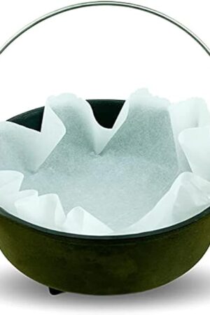 CampLiner Disposable Dutch Oven Liners – 20 Pack Extra-Thick Parchment Paper Rounds for 10?–14? Cast Iron Dutch Ovens | Eco-Friendly, Easy Cleanup Liners for Camping, Baking, & Outdoor Cooking