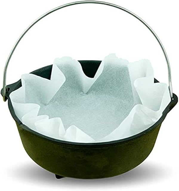 CampLiner Disposable Dutch Oven Liners – 20 Pack Extra-Thick Parchment Paper Rounds for 10?–14? Cast Iron Dutch Ovens | Eco-Friendly, Easy Cleanup Liners for Camping, Baking, & Outdoor Cooking
