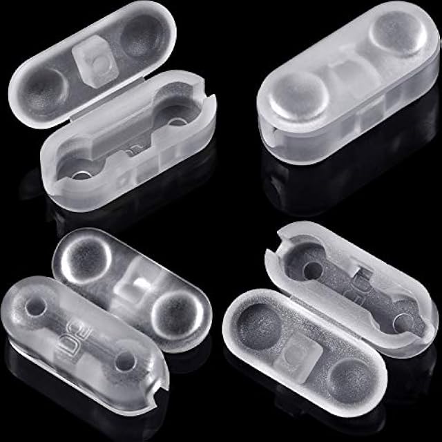 BBTO 30 Pack Chain Connectors, 4.5mm Ball Cord Chain Clips, Plastic Roller Shade Beaded Connector for Vertical Roman Roller Blind Window Replacement/Repair(Transparent)
