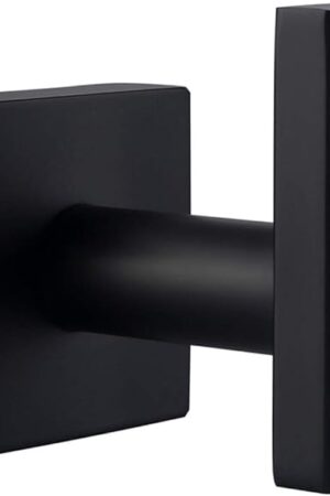 Angle Simple Stainless Steel Towel Hook for Wall, Matte Black