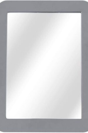 Boxgear Magnetic Locker Mirror - 5" x 7"- for School Locker, Bathroom, Household Refrigerator, Locker Accessory, Workshop Toolbox or Office Cabinet (Gray)