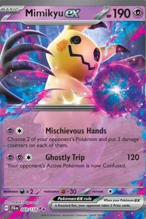 The Pokemon - Mimikyu ex 069/159 – Journey Together – Double Rare – Foil Single Card