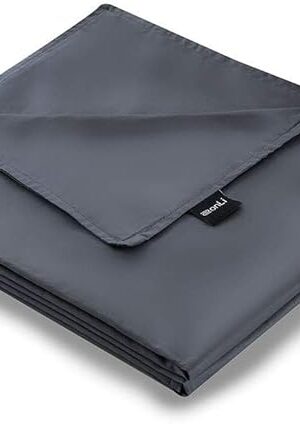 ZonLi Duvet Cover for Weighted Blanket (Grey, 60'' x 80''), Breathable Soft Duvet Cover Queen Size Removable Cooling Comforter Cover for All Season