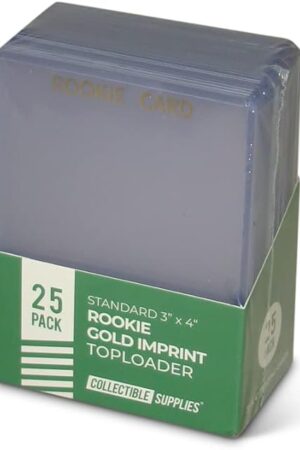 The Rookie Card Gold Imprint Standard 3" x 4" Toploaders Collectible Supplies 35pt. (25 Pack)