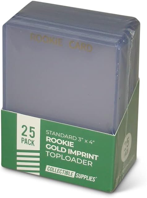 The Rookie Card Gold Imprint Standard 3" x 4" Toploaders Collectible Supplies 35pt. (25 Pack)