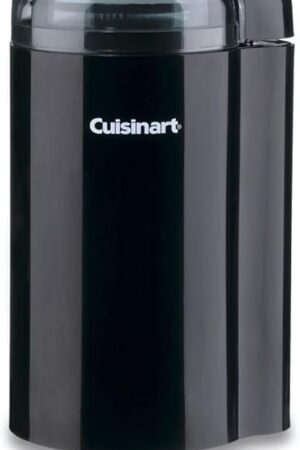Cuisinart DCG-20BKN Coffee Grinder, On/Off Switch With Safety Interlock, Stainless Steel Blades and Easy-to-Clean Bowl with Lid, 2.5oz/70g Capacity – Enough for 12 Cups, Black