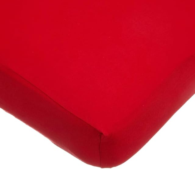American Baby Company Supreme Fitted Crib Sheet 28" x 52" 100% Cotton Jersey Red