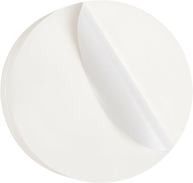 8 Inch Parchment Paper Rounds for Baking, Precut Parchment Paper Sheets White, Non-Stick Baking Paper Liners for cake pan, tortilla press, Springform Pan and more (Set of 100)