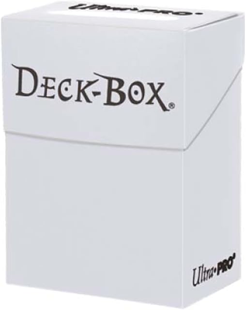 The Ultra Pro - PRO 80+ Card Deck Box (White) - Protect Valuable Sports cards, Gaming Cards and Collectible Cards In a Compact Deck Box, Perfect For Traveling and Storage