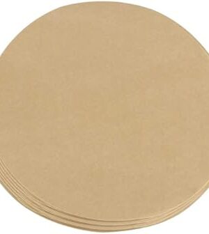 100 PCS Precut Circle Cake Pan Liners Rounds, 9 Inch Non Stick Parchment Paper Sheets for Baking Cakes,Dutch Oven, Air Fryer with Easy Lift Tabs (Brown)