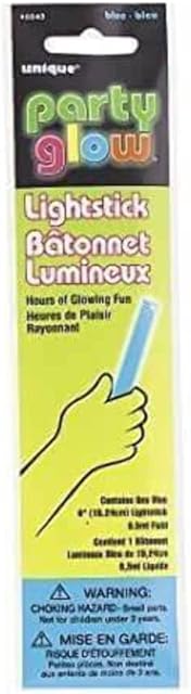 The Blue Glow Light Stick - 6" - Premium Bright Green Plastic Glow Stick - Ideal for Parties, Concerts, Birthdays, New Year, Christmas, and Neon Events (1 Pc.)