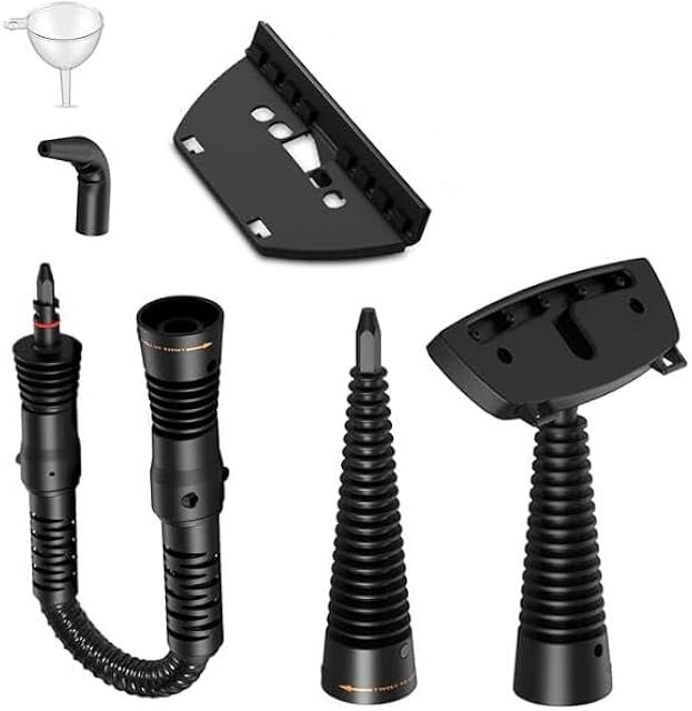 6 Pack Steam Cleaner Accessories for EM-302, Replacement Parts and Attachments Set with Nylon Brush Head, Fabric Steamer Tool, Extension Hose, Spray Nozzles, Window Cleaner for Kitchen, Windows, Car