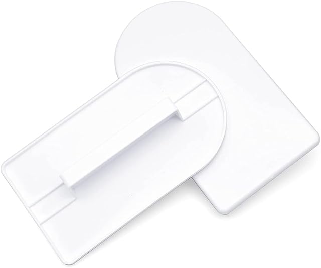 2 Pcs White Plastic Fondant Icing Smoother Polisher Icing Scraper Paddle Tool for Cake Decoration Sculpting and Modeling Tools Decorating Tools