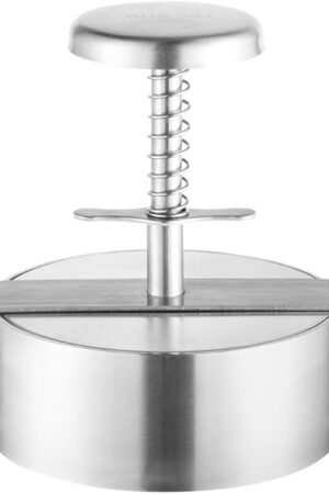 Brigii 304 Stainless Steel Burger Press - 4.5" Hamburger Patty Maker, Heavy Duty Stainless Steel Burger Press for Ground Beef, Burgers (Dishwasher Safe & Rustproof)