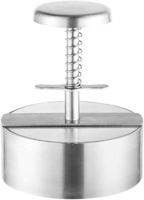 Brigii 304 Stainless Steel Burger Press - 4.5" Hamburger Patty Maker, Heavy Duty Stainless Steel Burger Press for Ground Beef, Burgers (Dishwasher Safe & Rustproof)