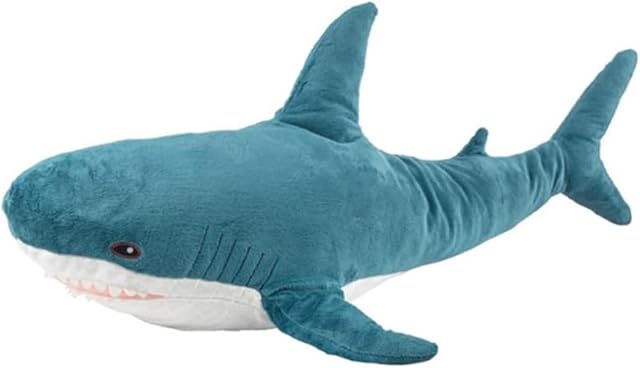 31inch Giant Plush Shark Toy Pillow,3D Giant Shark Stuffed Animal,Soft Shark Cushion Pillow Shark Stuffed Toy Throw Pillow for Children’s Pillow Boys and Girls Room Decoration Bedtime Gift (80cm)