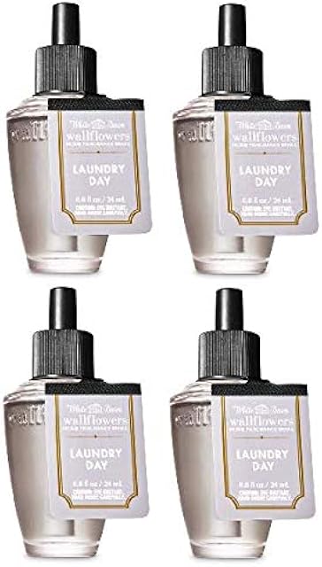 Bath and Body Works 4 Pack Laundry Day Wallflowers Fragrance Refill 0.8 Oz.