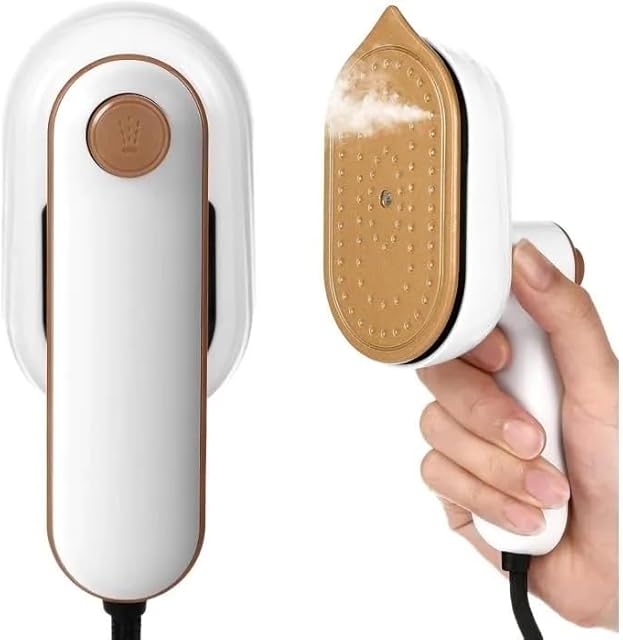 970 W Compact 2‑in‑1 Handheld Garment Steamer & Mini Iron – 5‑Second Rapid Heat, Dry & Wet Ironing, Anti‑Scald, Foldable, Travel & Home Use