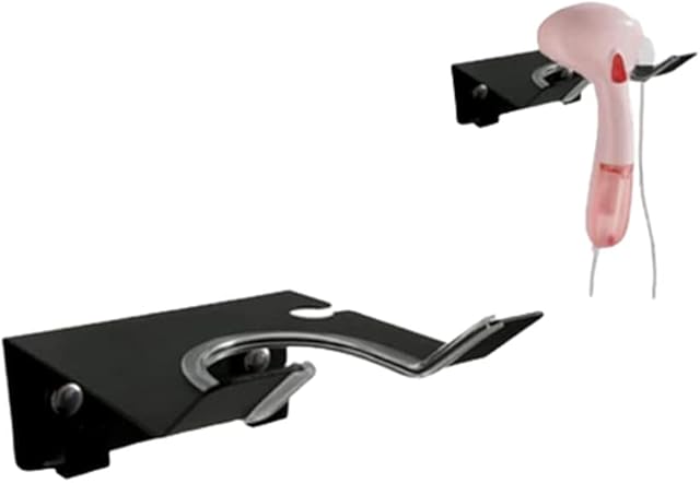 zoele Wall Mount Garment Steamer Holder Steam Iron Wall Hanger Hook Black